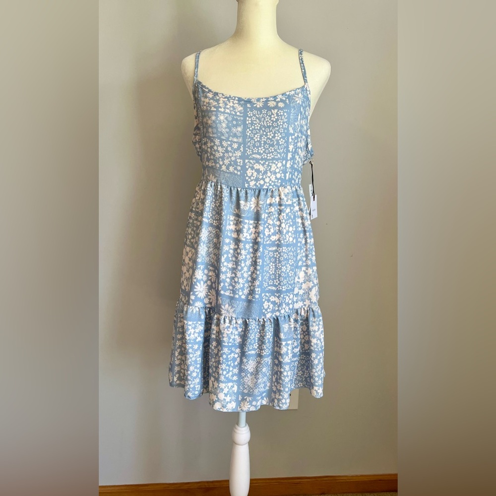 Be Original LaLa land creative co. Light blue floral dress NWT size XL